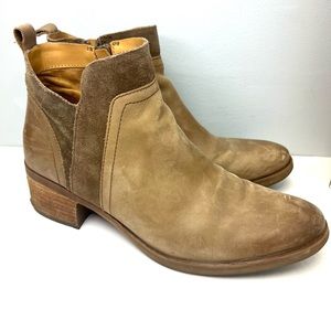 Kork-Ease Brown Suede Ankle Booties